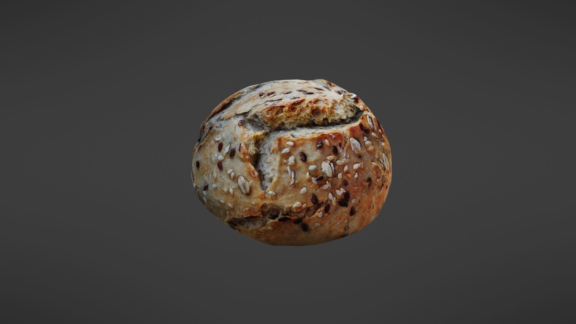 Bread roll Low-poly 3D model_18