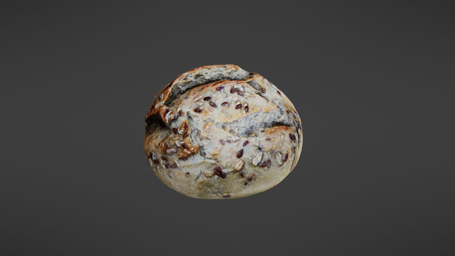 Bread roll Low-poly 3D model_10