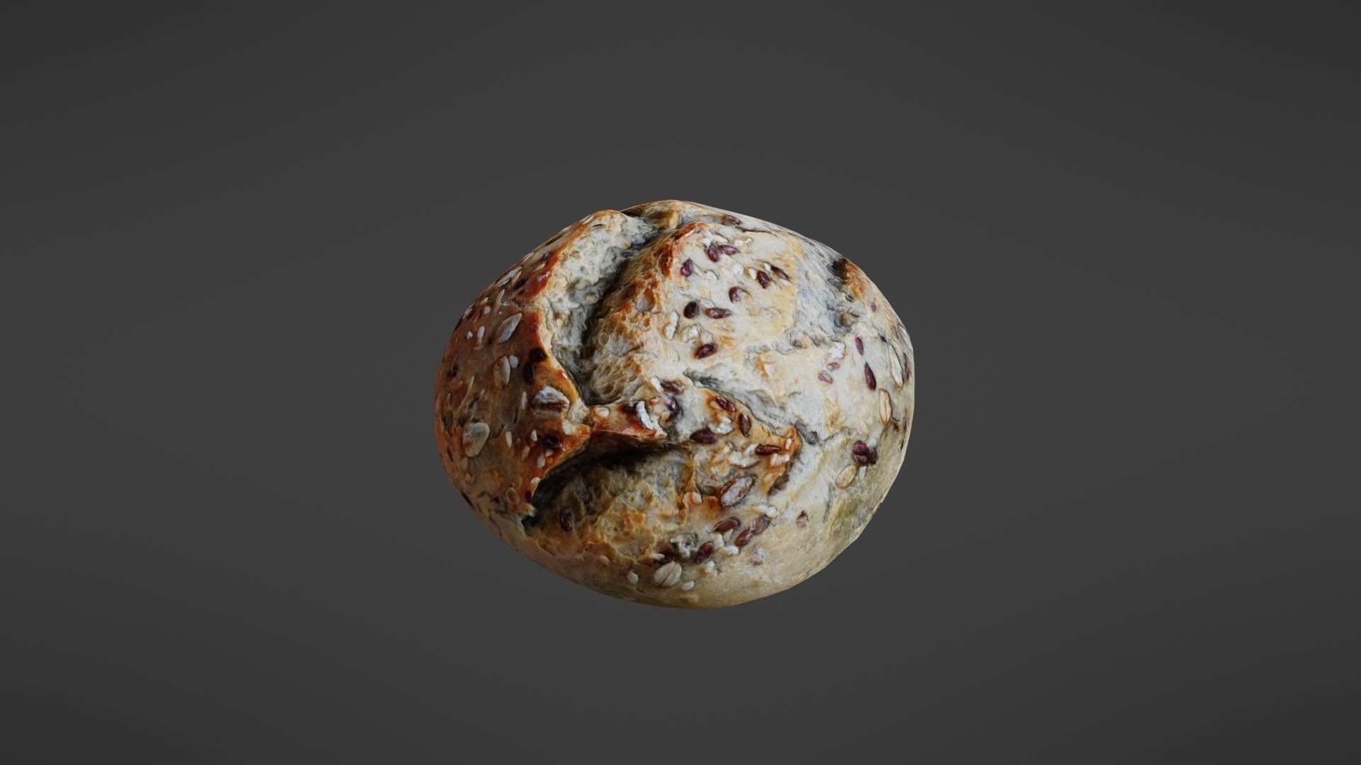 Bread roll Low-poly 3D model_12