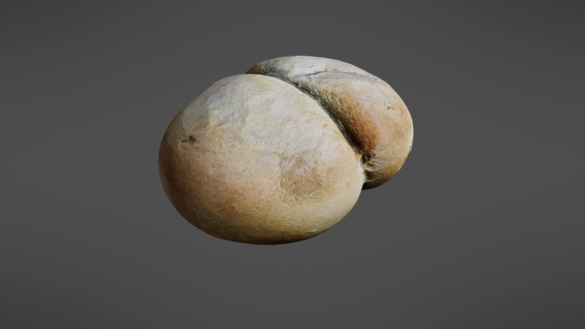 Bread roll Low-poly 3D model_19