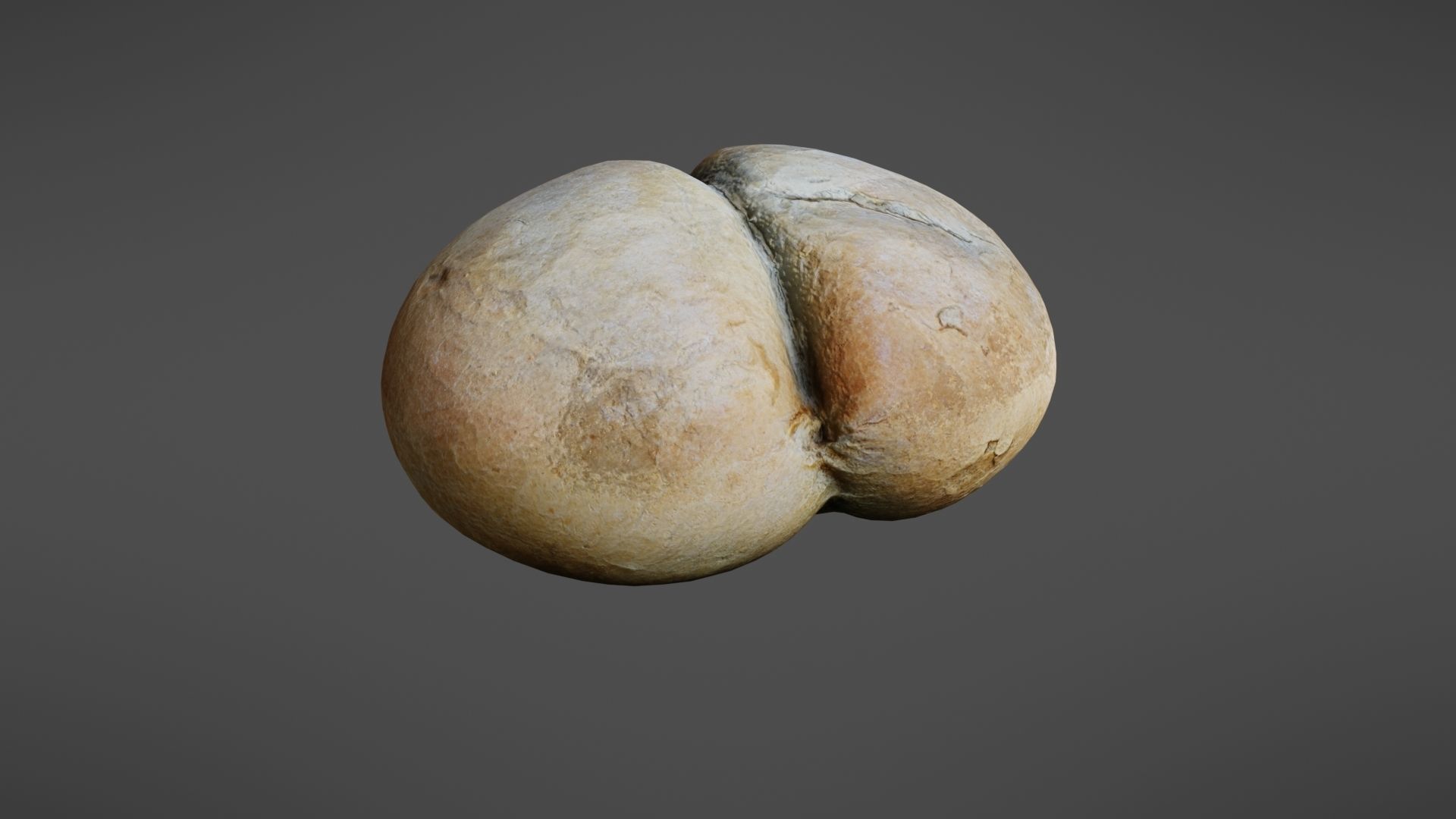 Bread roll Low-poly 3D model_17