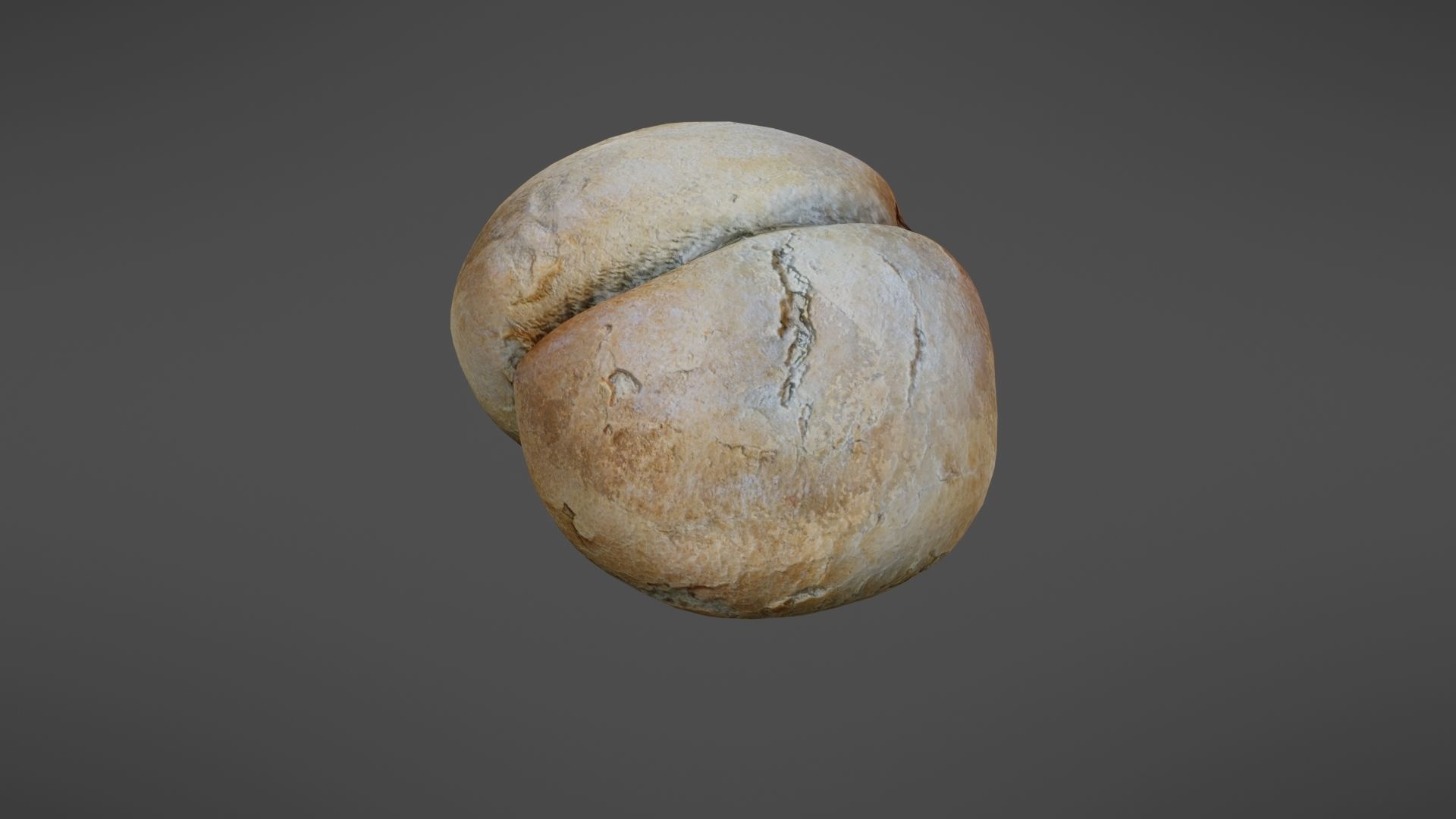 Bread roll Low-poly 3D model_13