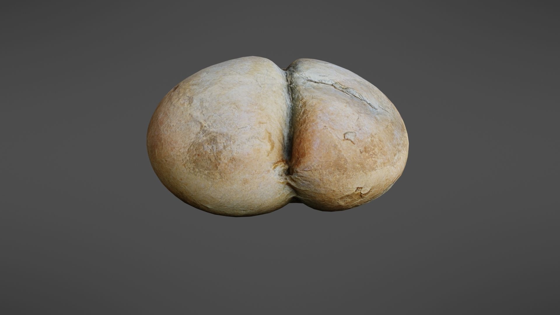 Bread roll Low-poly 3D model_16