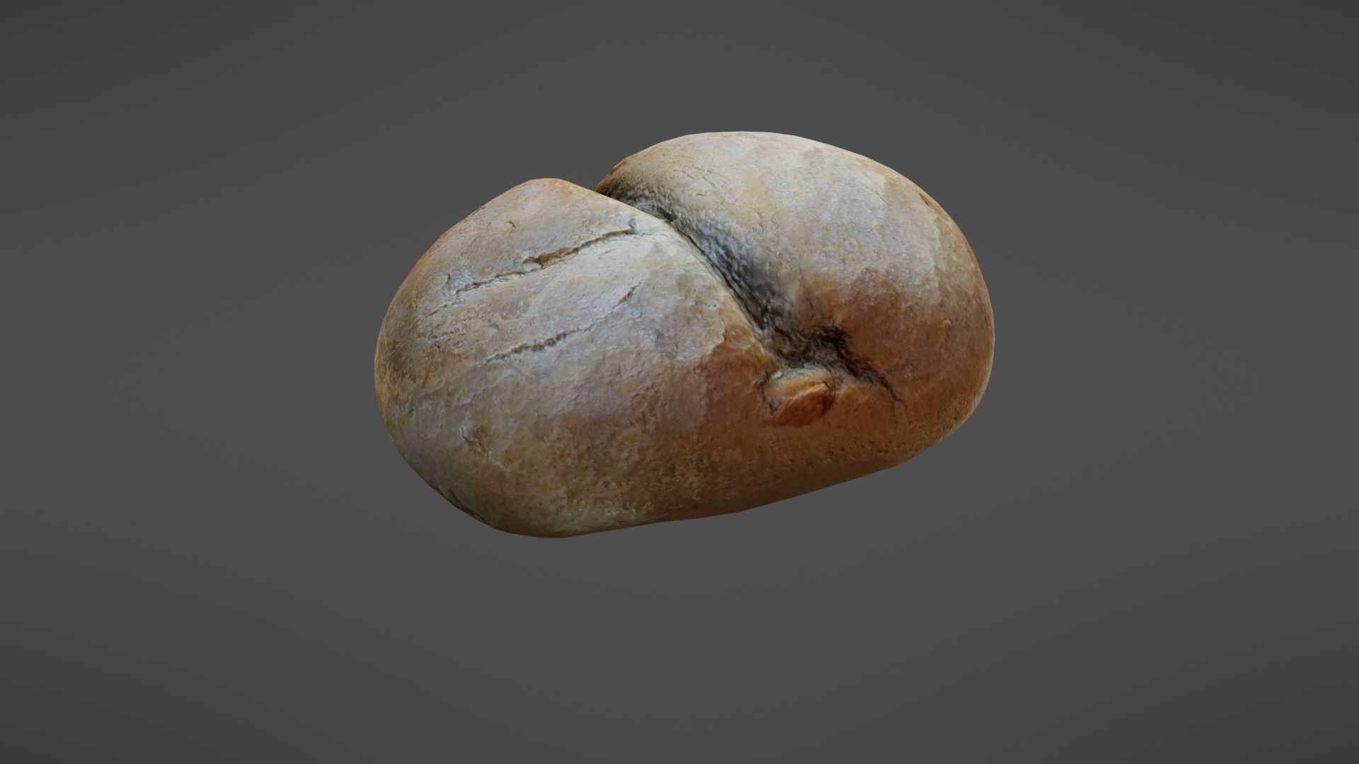 Bread roll Low-poly 3D model_10