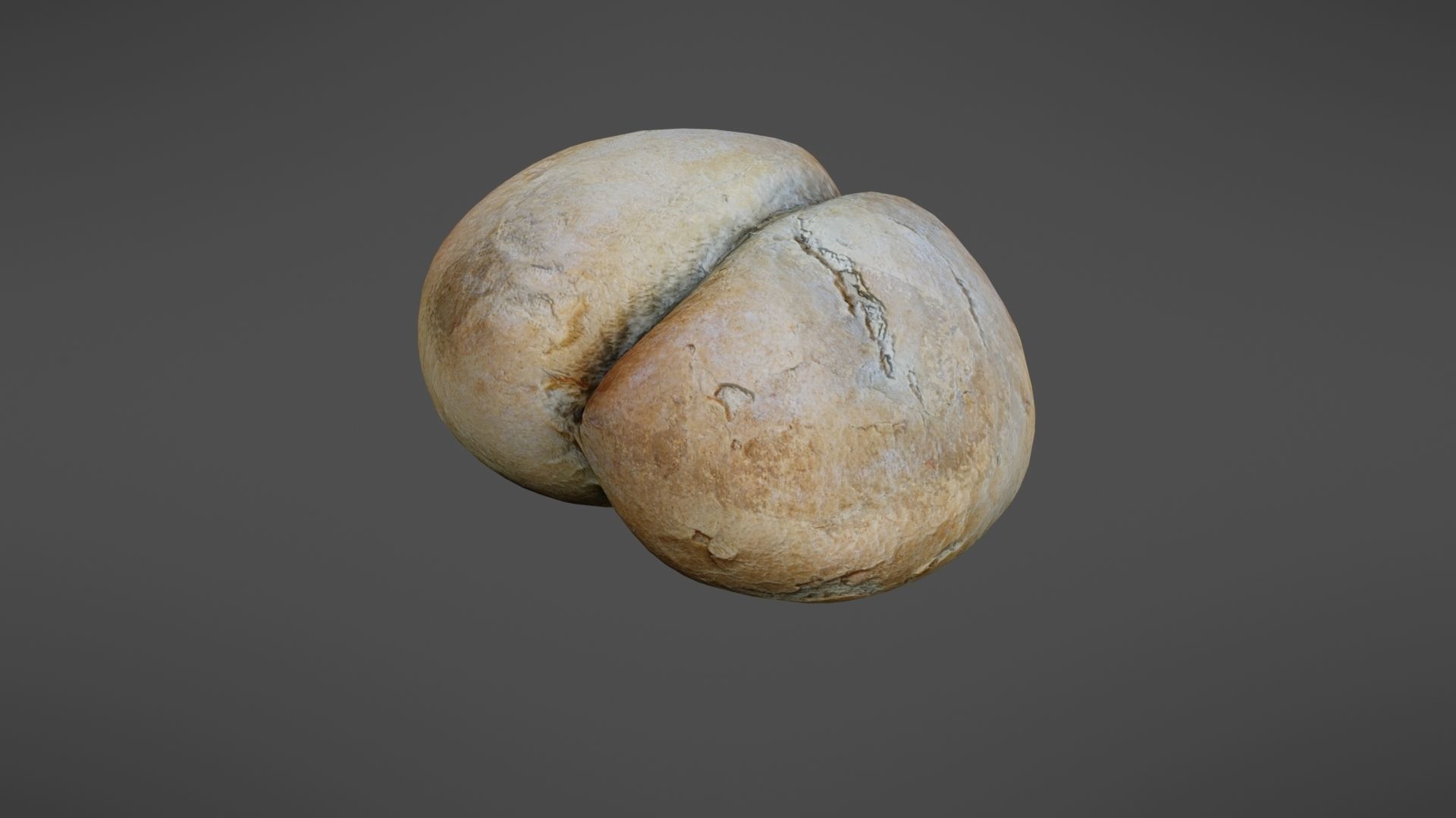 Bread roll Low-poly 3D model_14