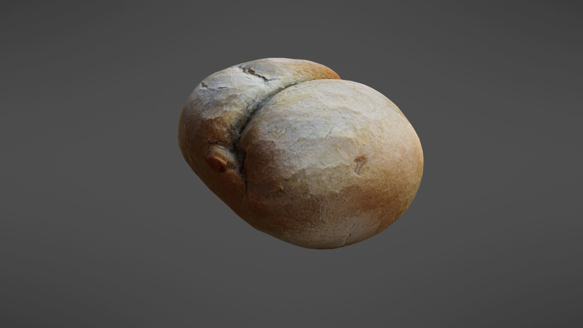 Bread roll Low-poly 3D model_7
