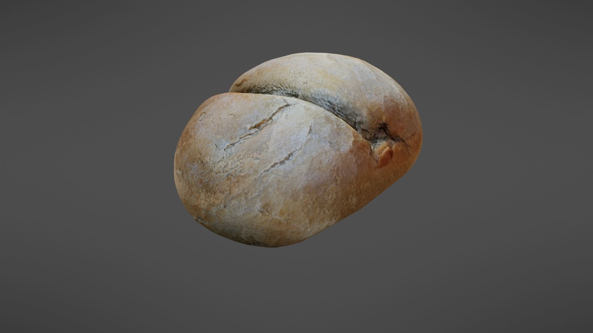 Bread roll Low-poly 3D model_11