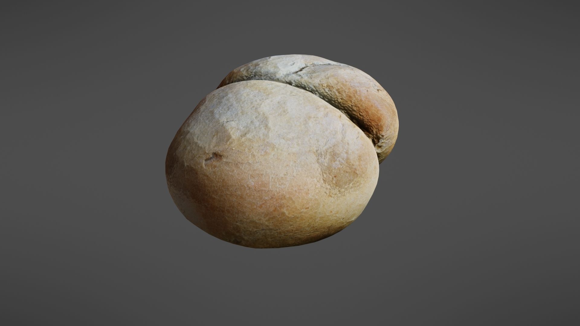 Bread roll Low-poly 3D model_3