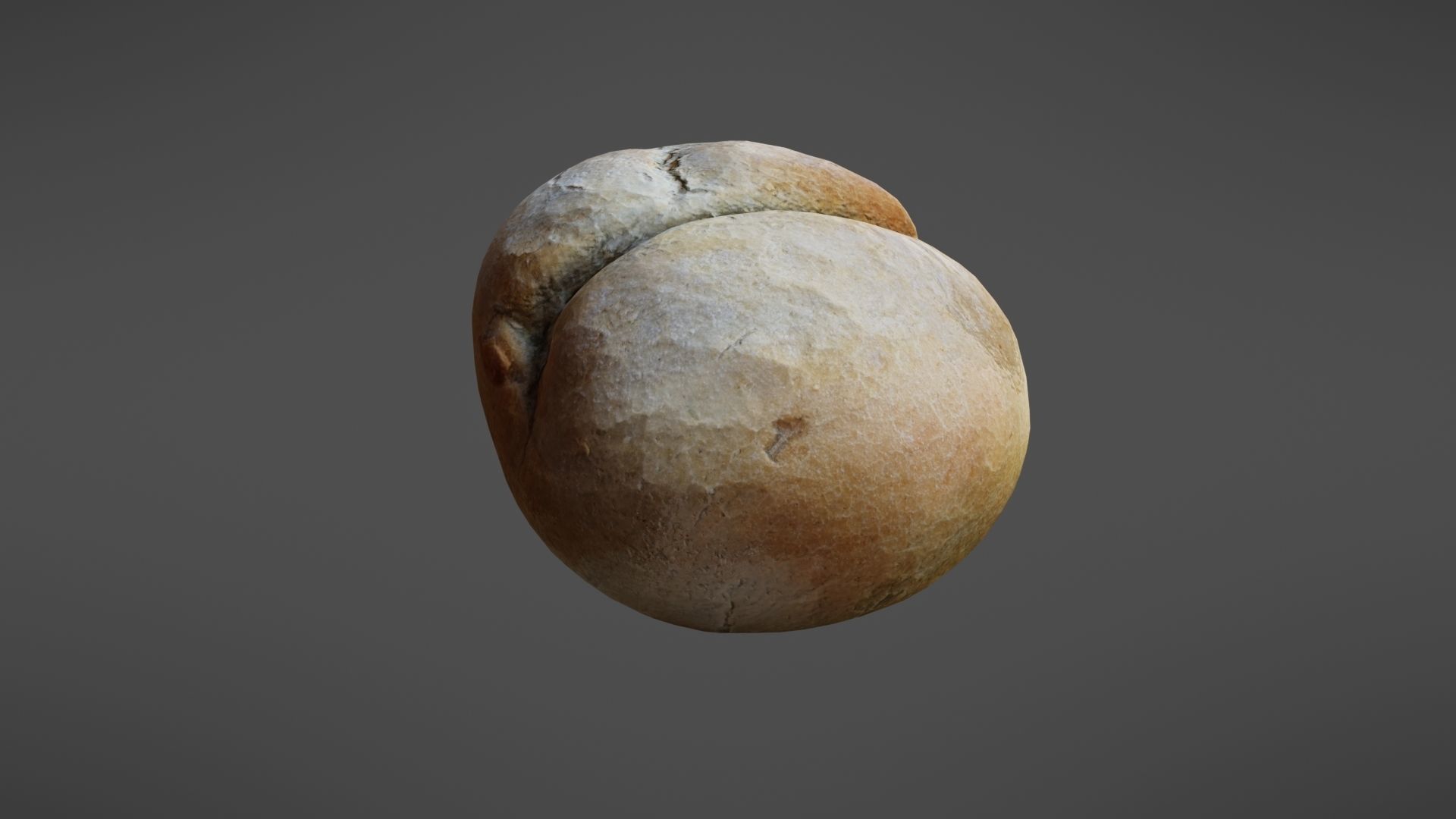 Bread roll Low-poly 3D model_6