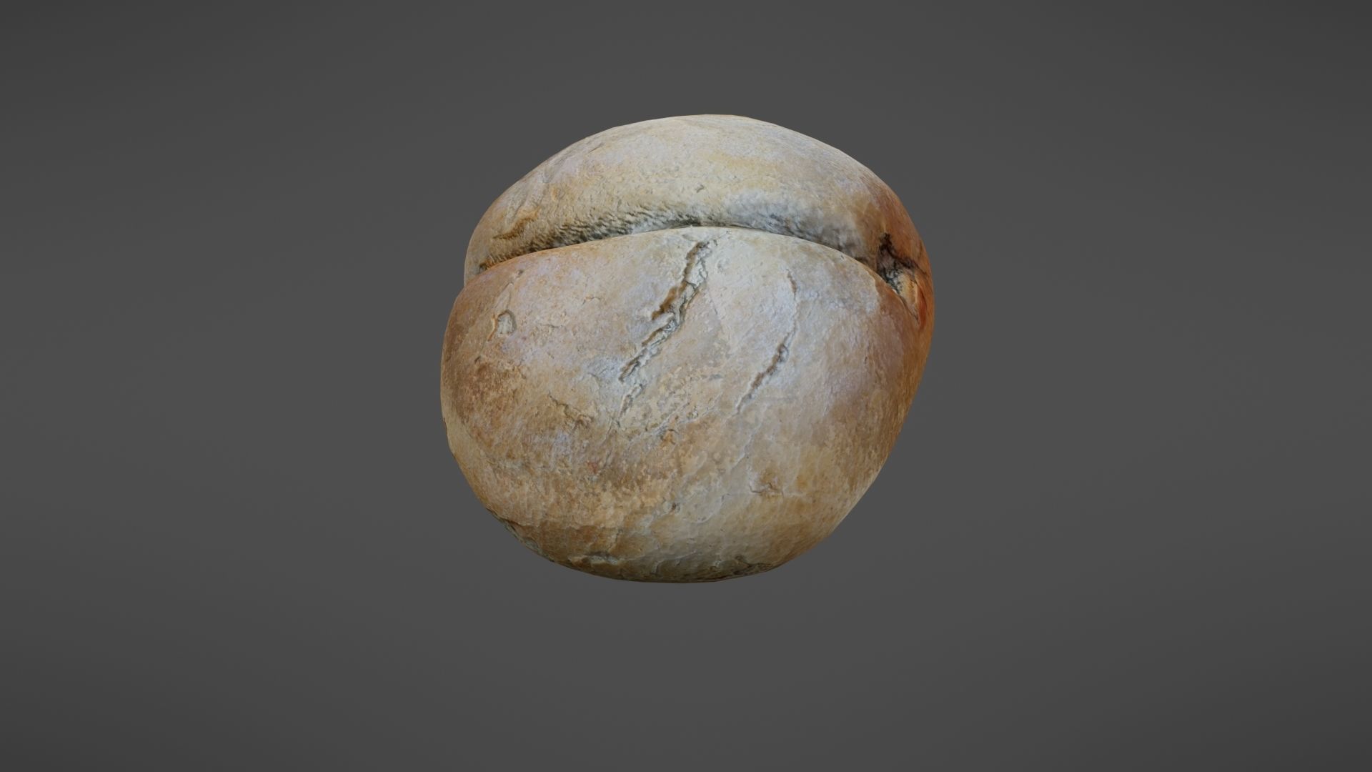 Bread roll Low-poly 3D model_12