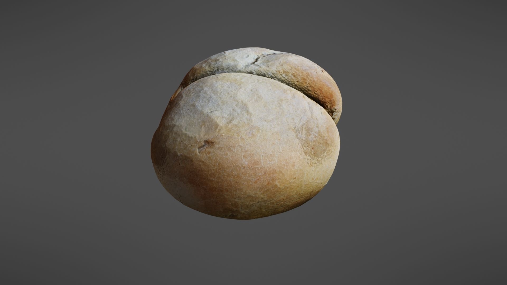 Bread roll Low-poly 3D model_4