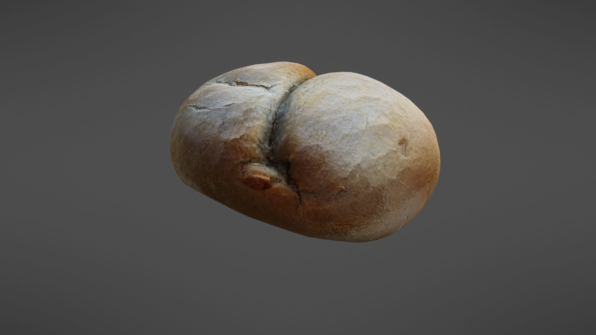 Bread roll Low-poly 3D model_8