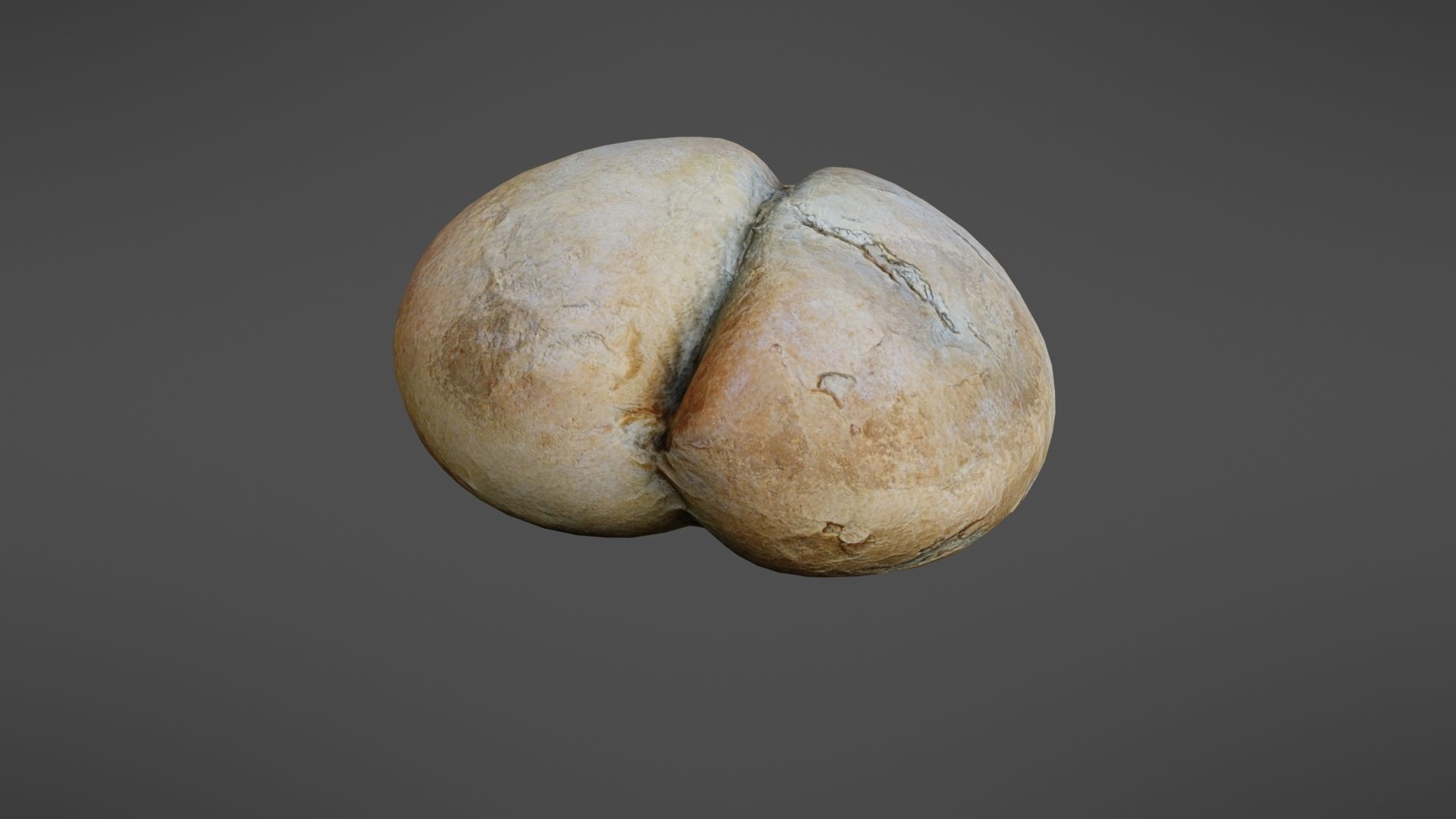 Bread roll Low-poly 3D model_15