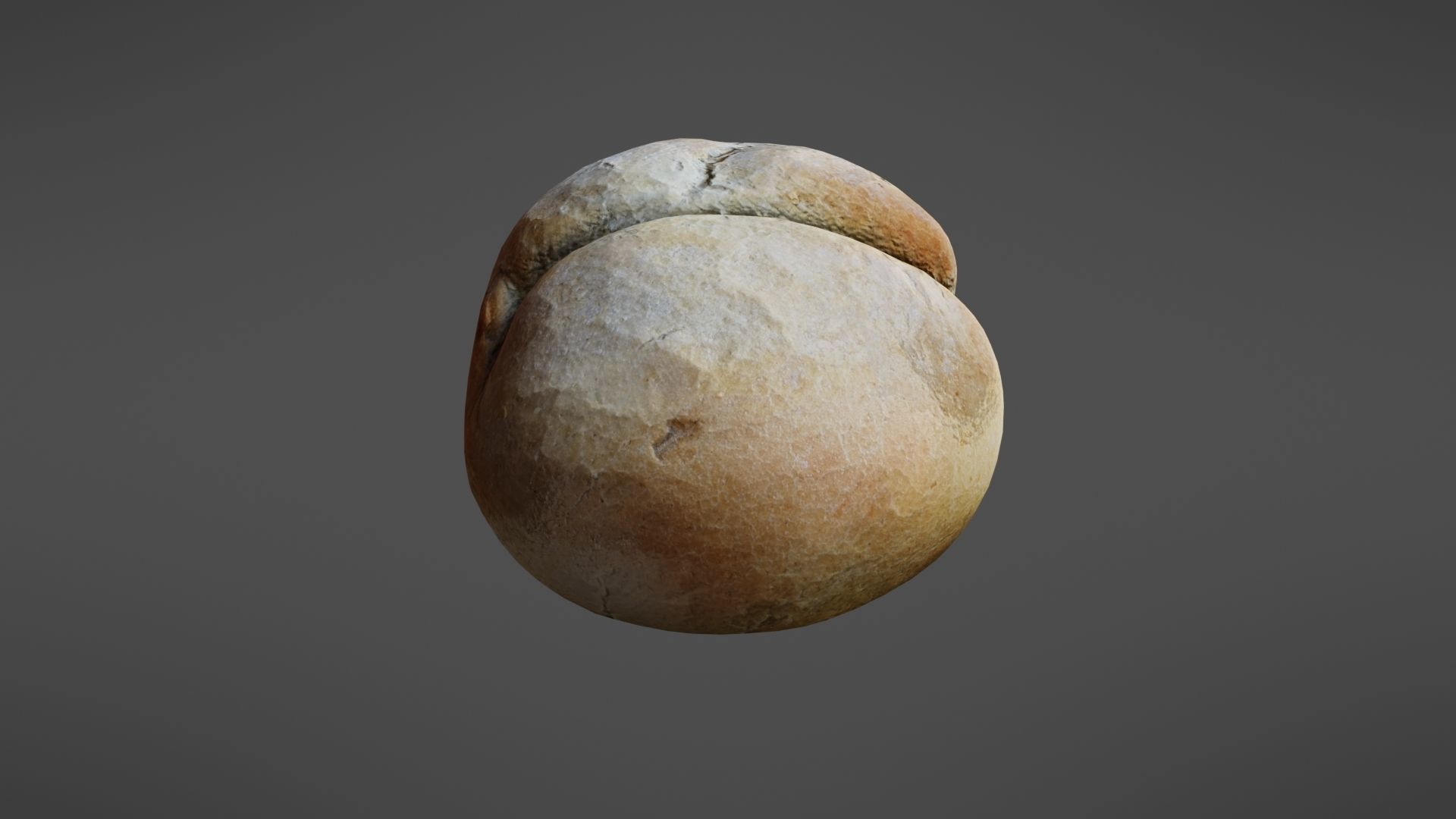 Bread roll Low-poly 3D model_5