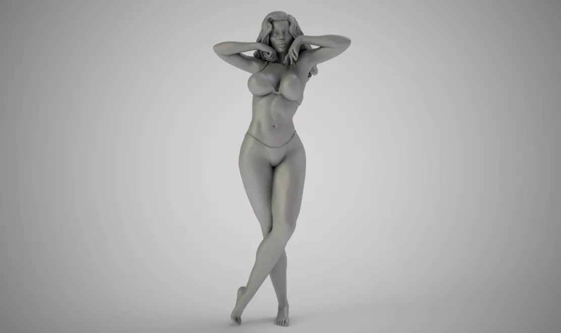 Attractive Woman 3D print model_0