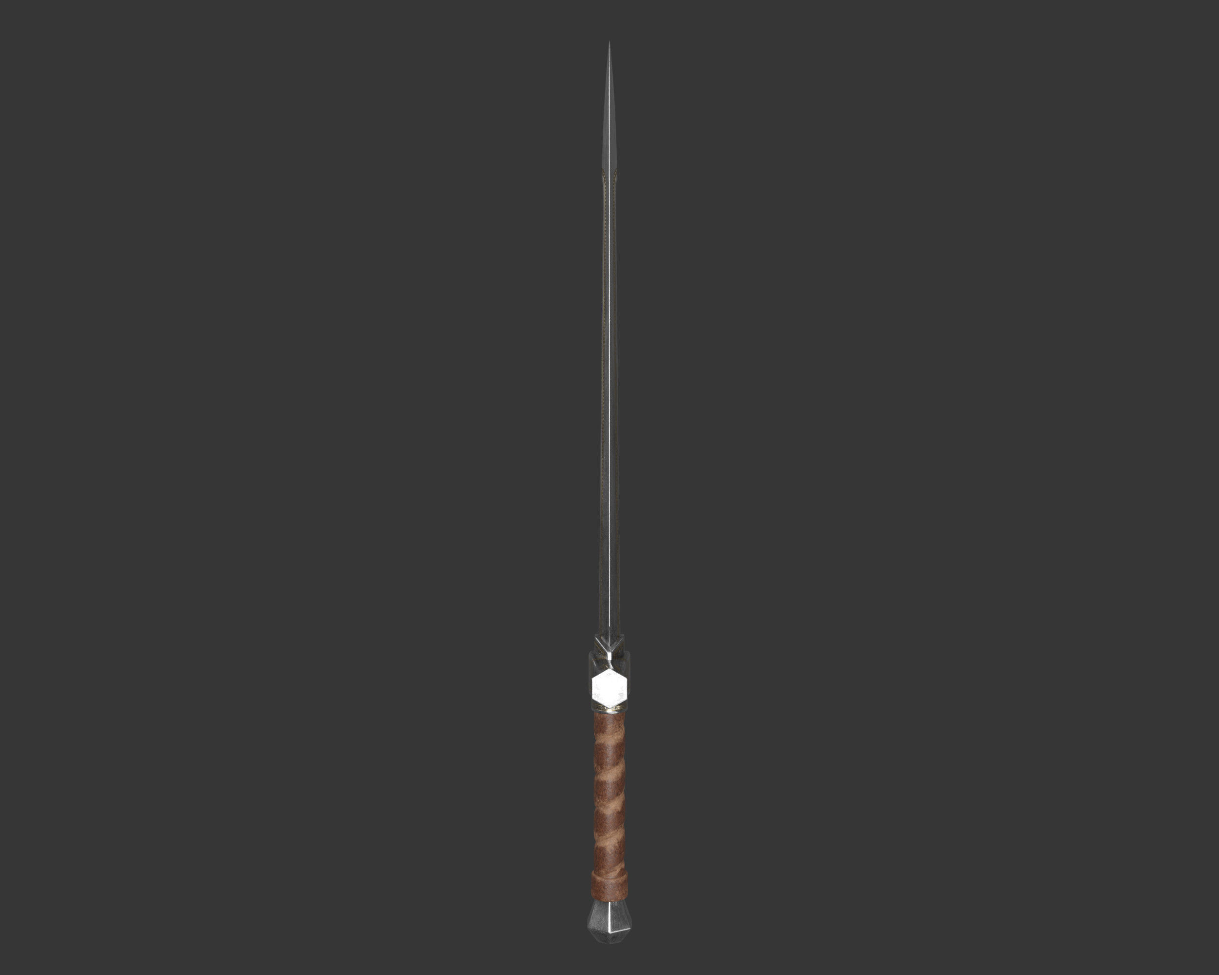 Medieval Noble Weapon Dagger Low-poly 3D model_6
