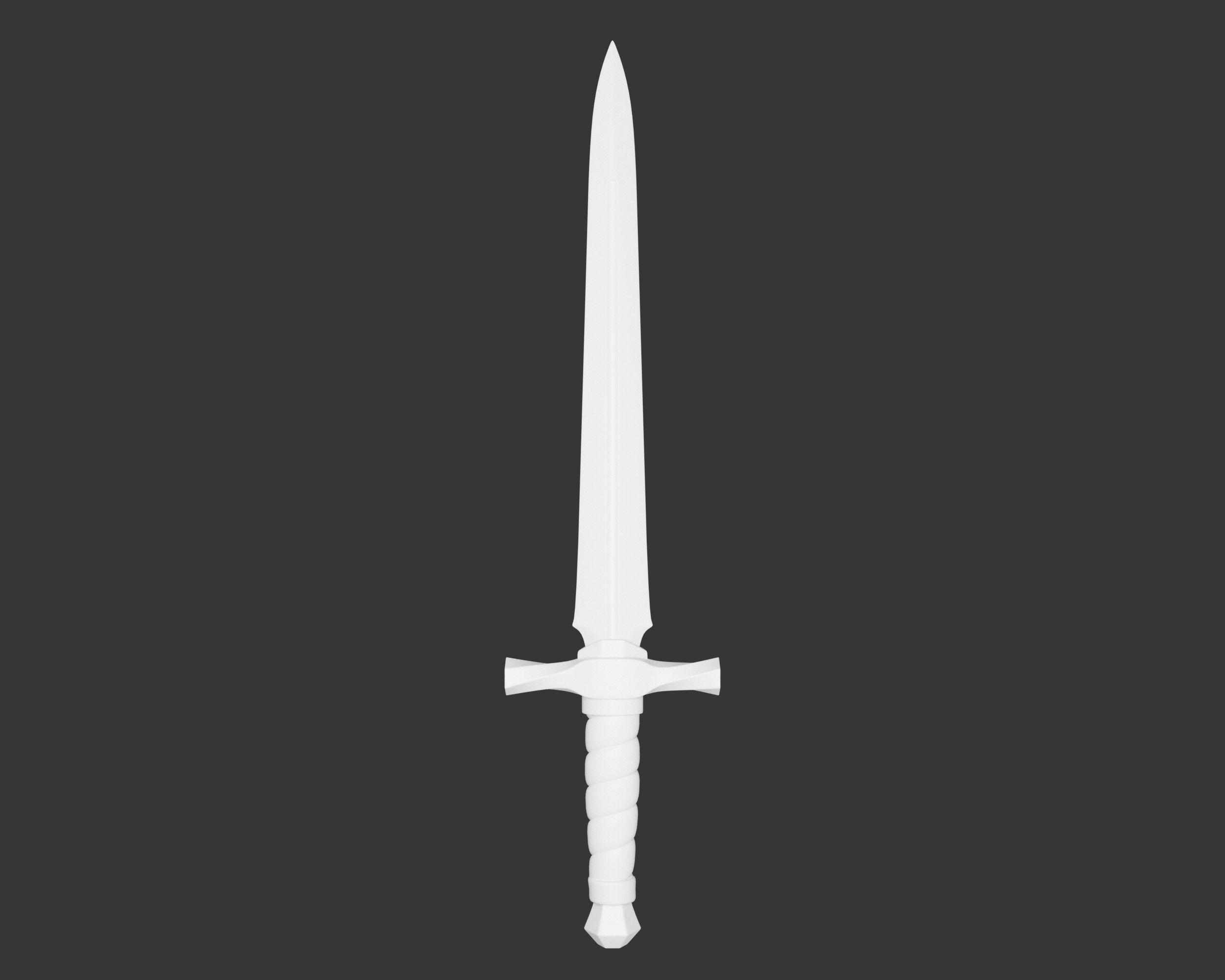 Medieval Noble Weapon Dagger Low-poly 3D model_4