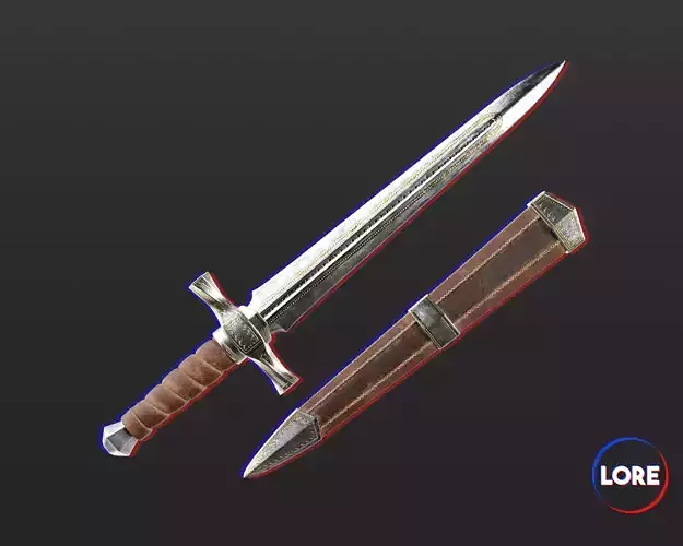 Medieval Noble Weapon Dagger Low-poly 3D model