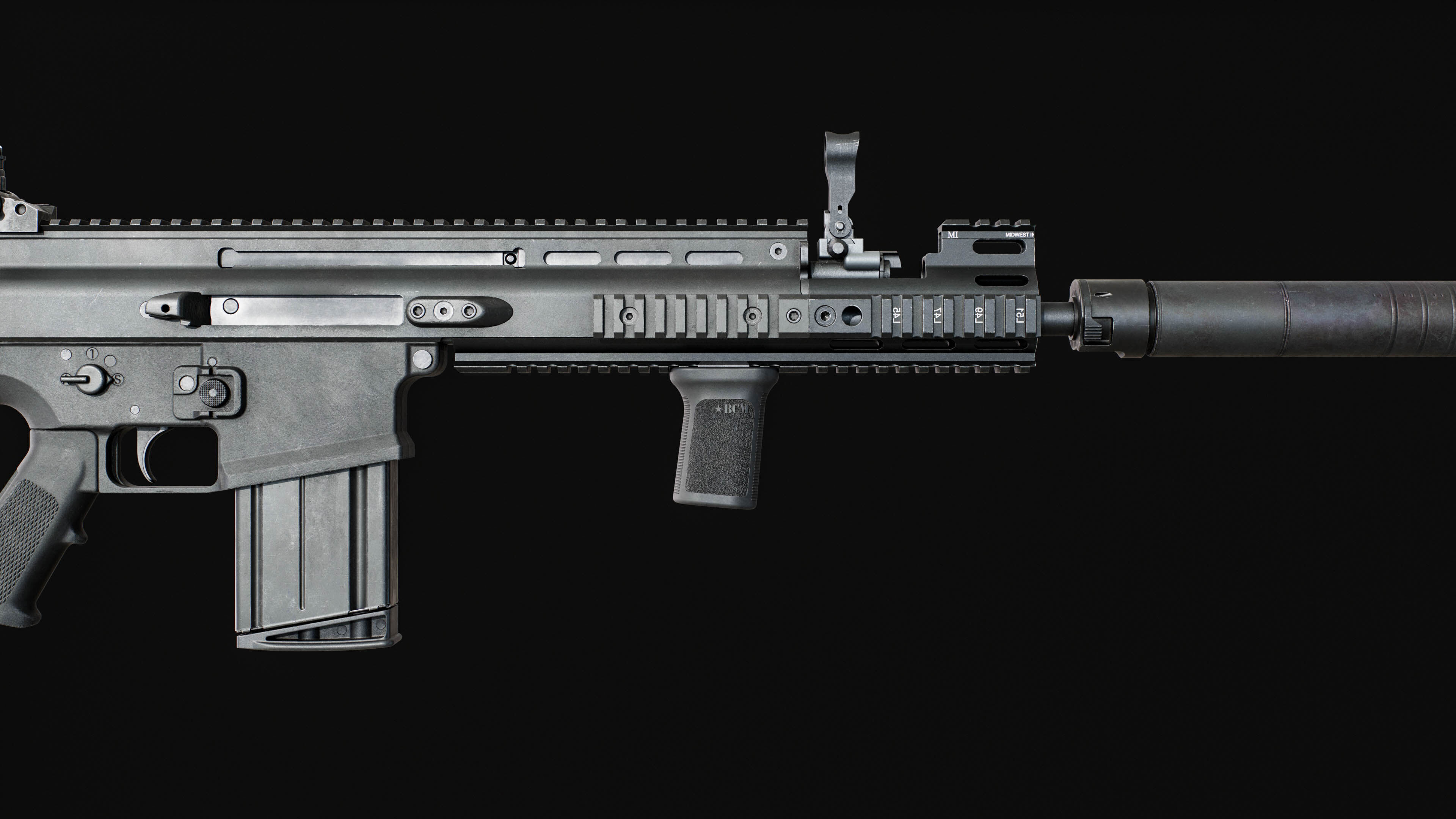 BCM Gunfighter Vertical Grip Mod3 Low-poly 3D model_2