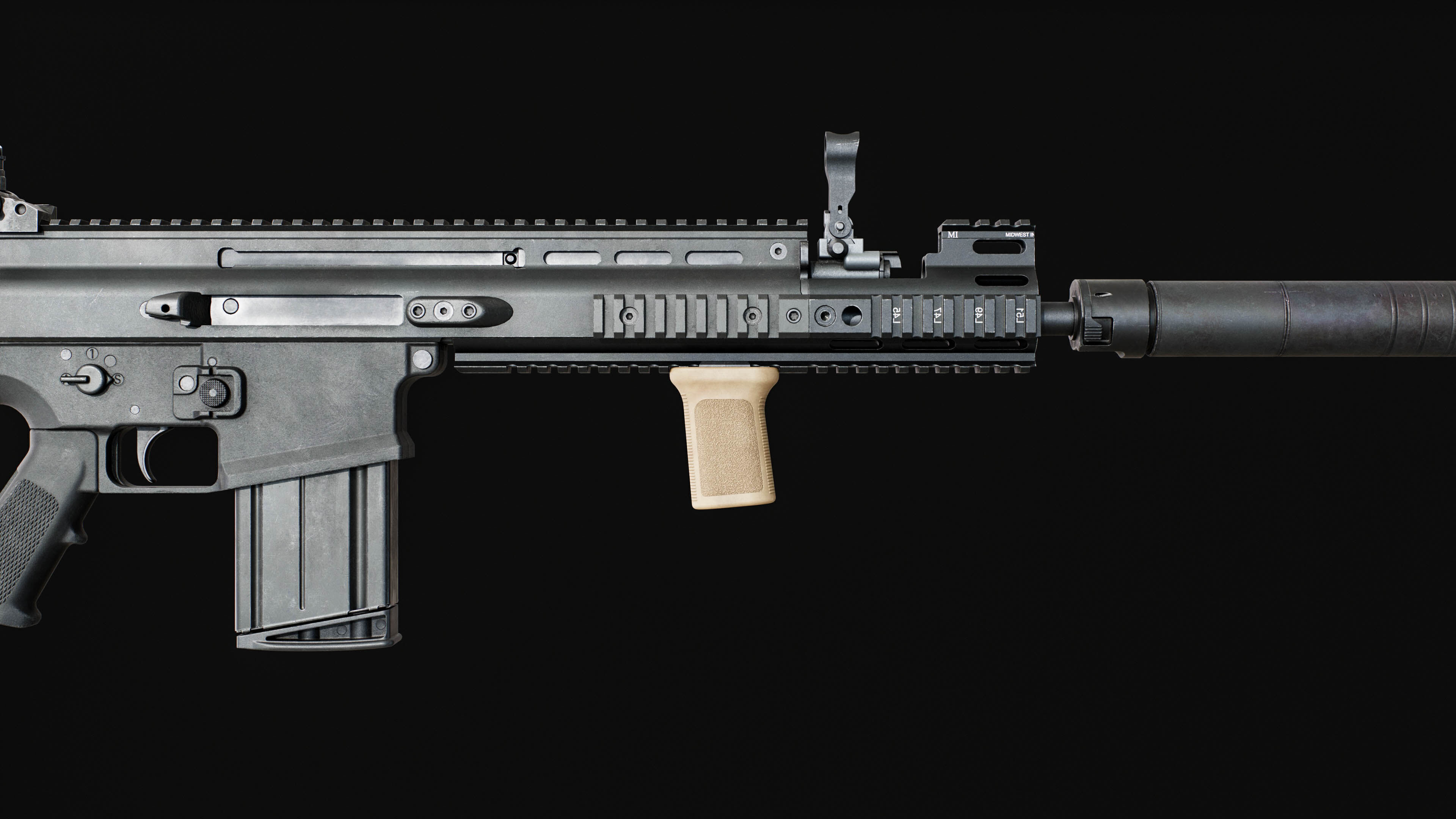 BCM Gunfighter Vertical Grip Mod3 Low-poly 3D model_5