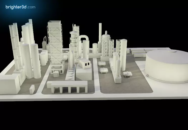 Simple Industry 3D model_0