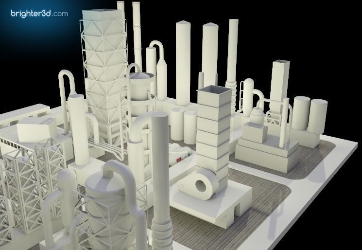Simple Industry 3D model_2