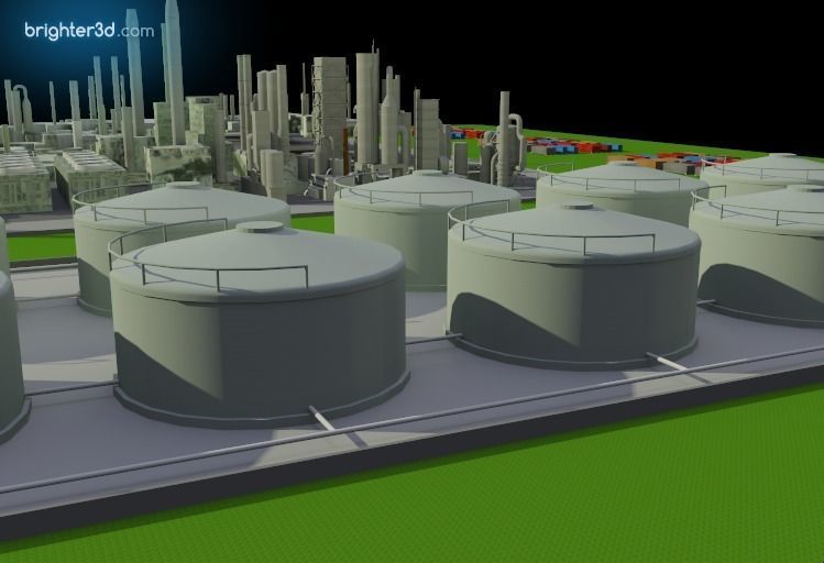Industrial Area 3D model_2