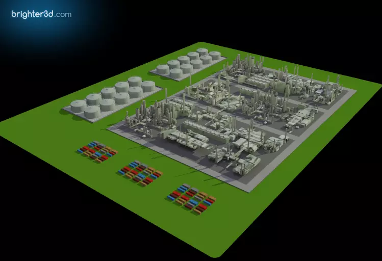 Industrial Area 3D model_0