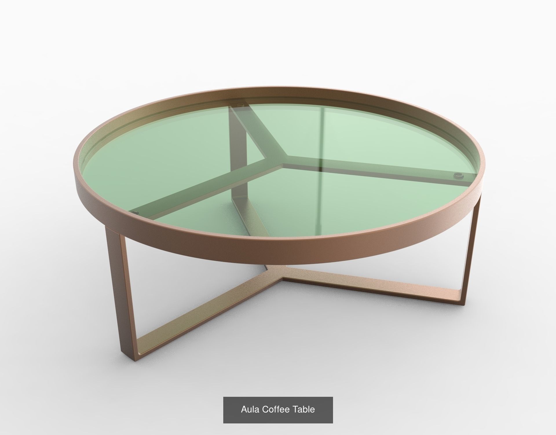 Aula Collection round glass coffee table _2