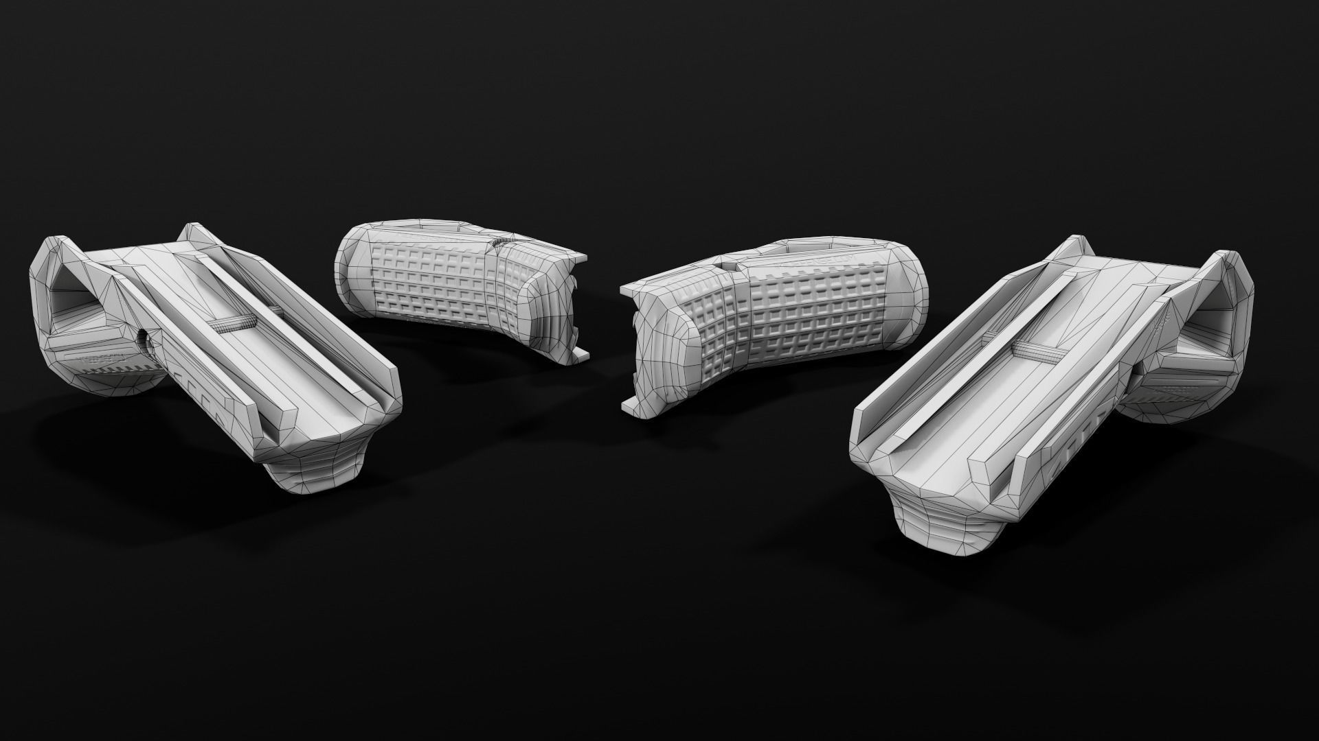 IMI Defense FSG2 Front Support Grip Low-poly 3D model_3