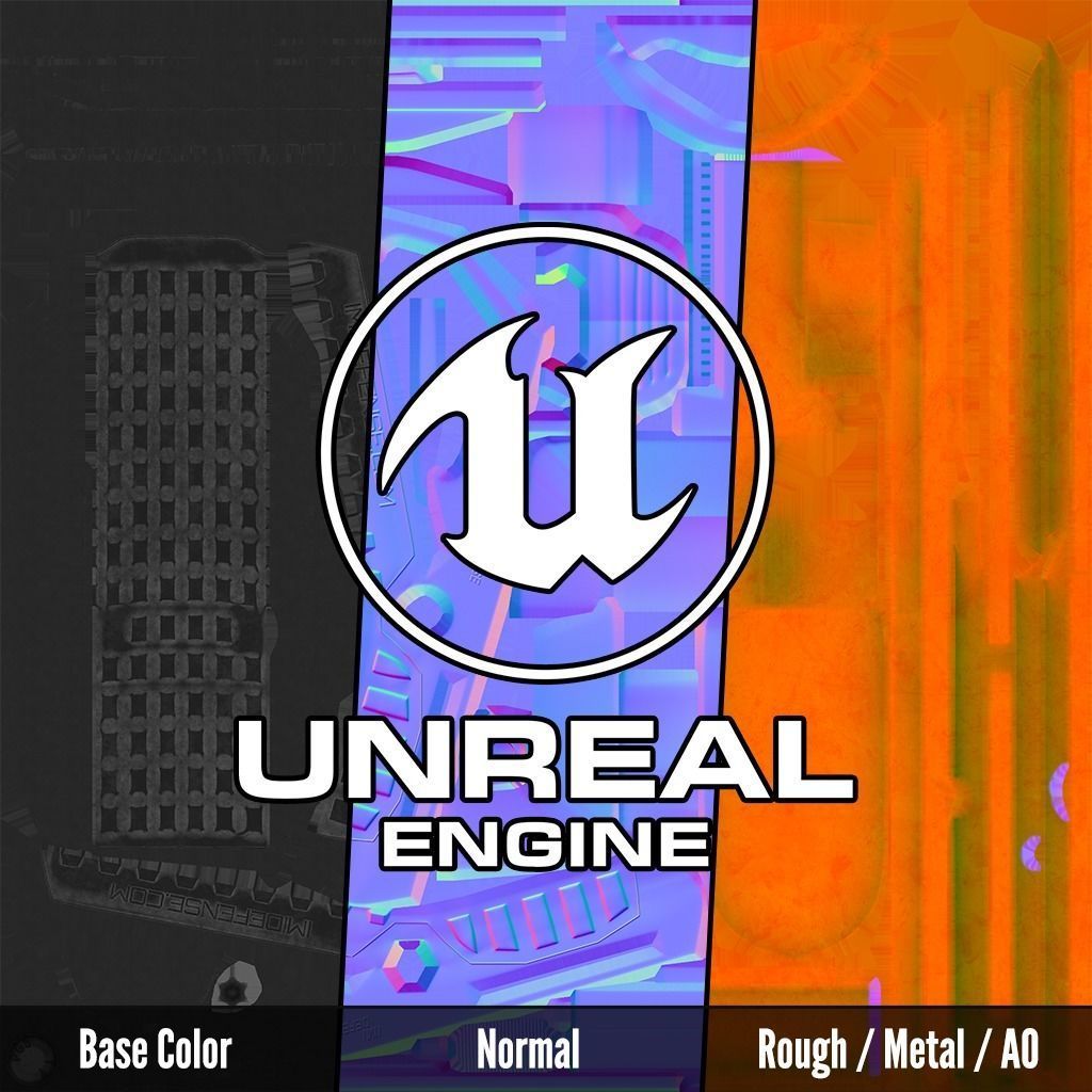 IMI Defense FSG2 Front Support Grip Low-poly 3D model_36