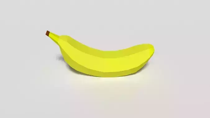 Low Poly Cartoon Banana