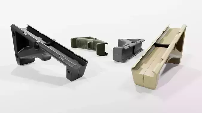 Magpul AFG-2 Angled Fore Grip Low-poly 3D model