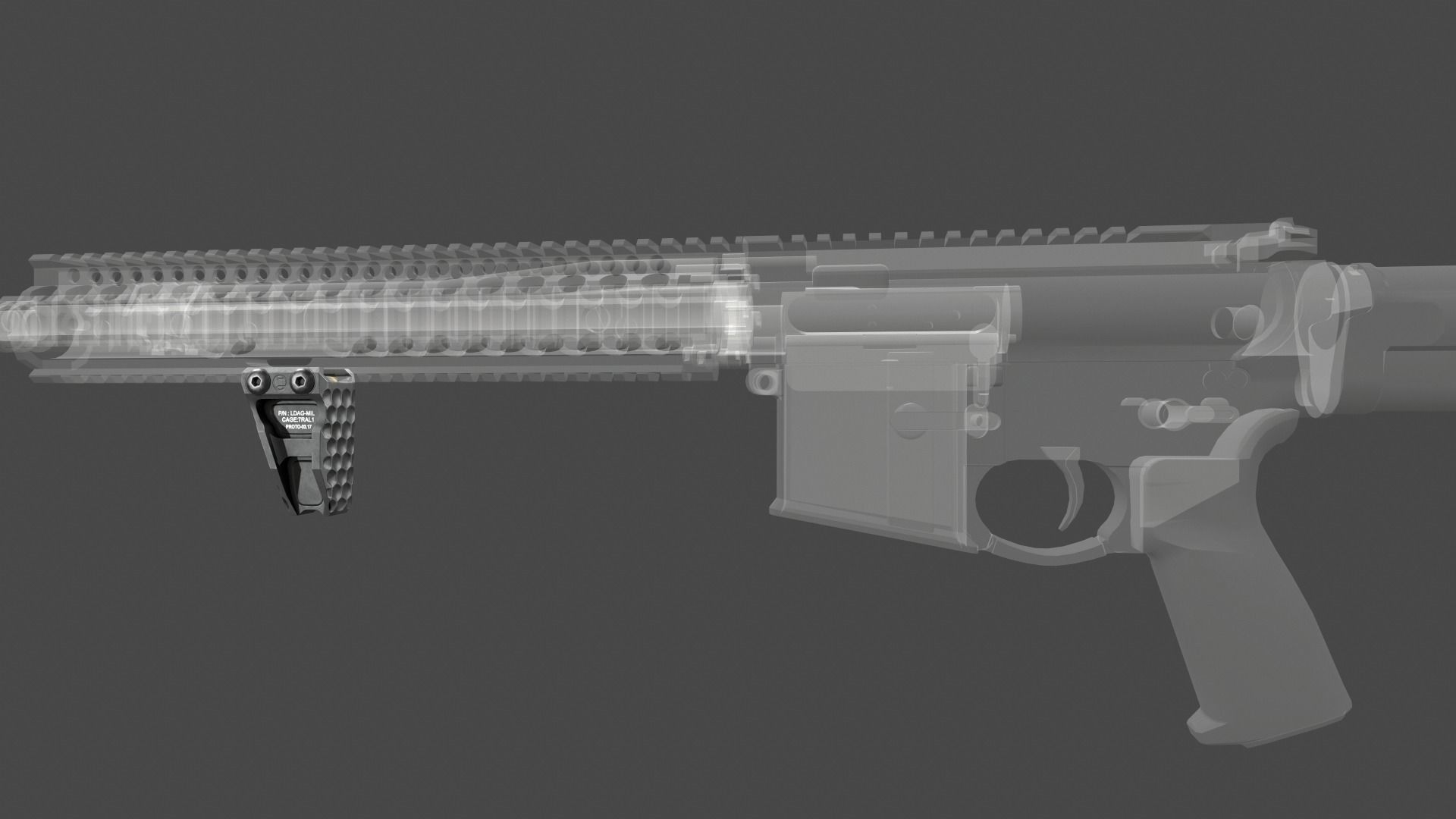 Railscales LDAG Vertical Grip Low-poly 3D model_24