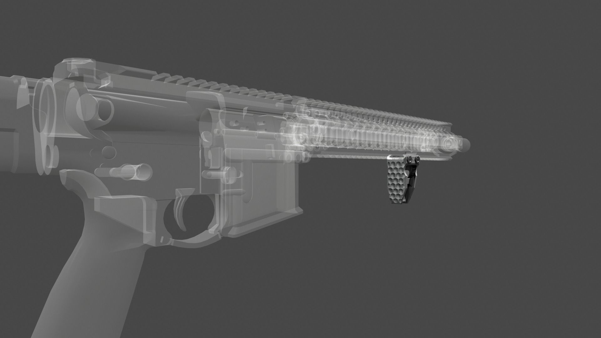 Railscales LDAG Vertical Grip Low-poly 3D model_17