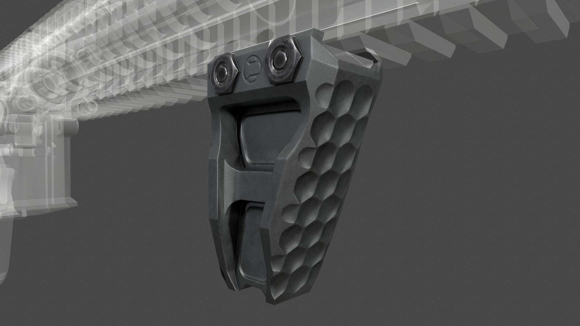Railscales LDAG Vertical Grip Low-poly 3D model_3