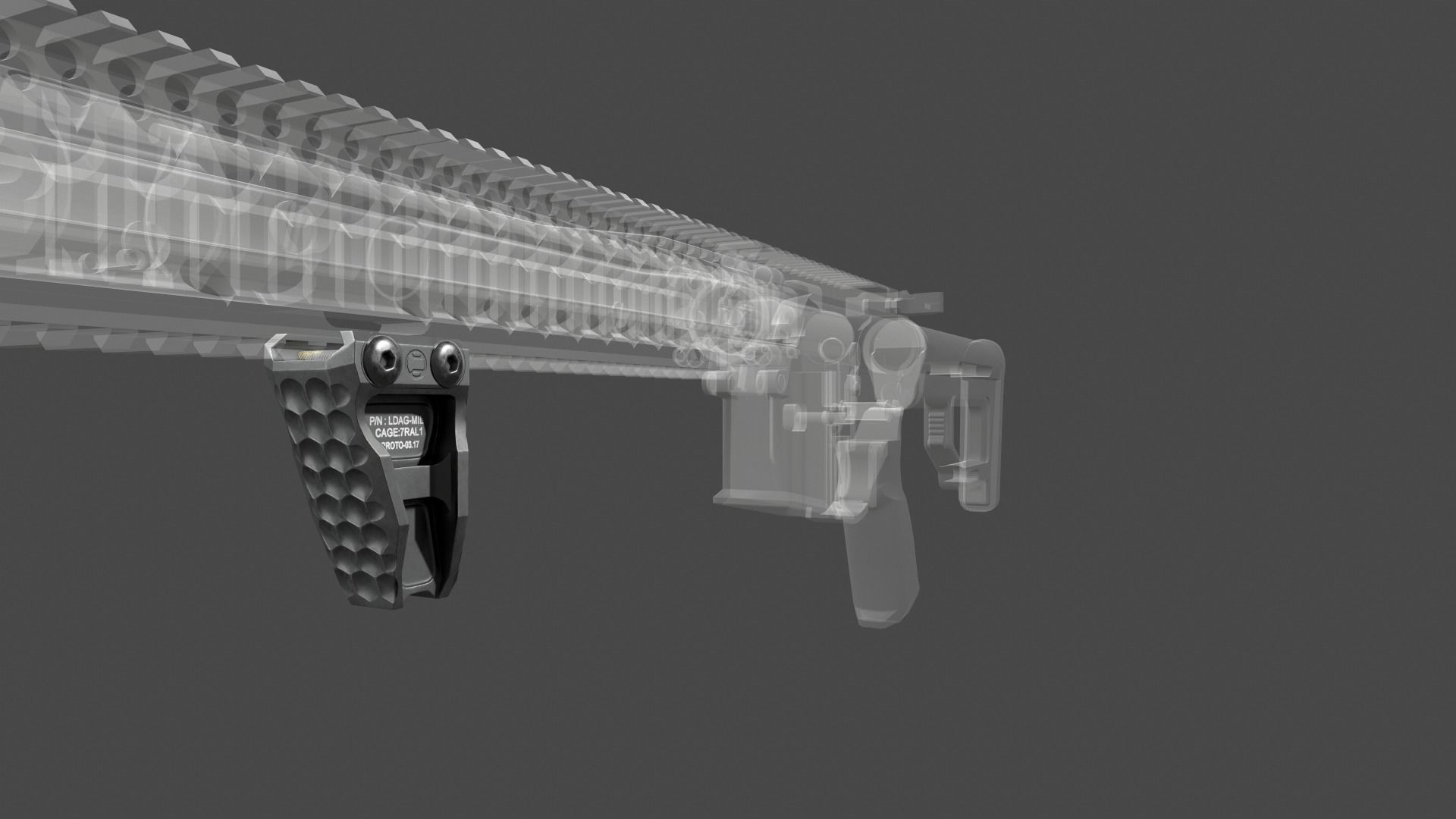 Railscales LDAG Vertical Grip Low-poly 3D model_28