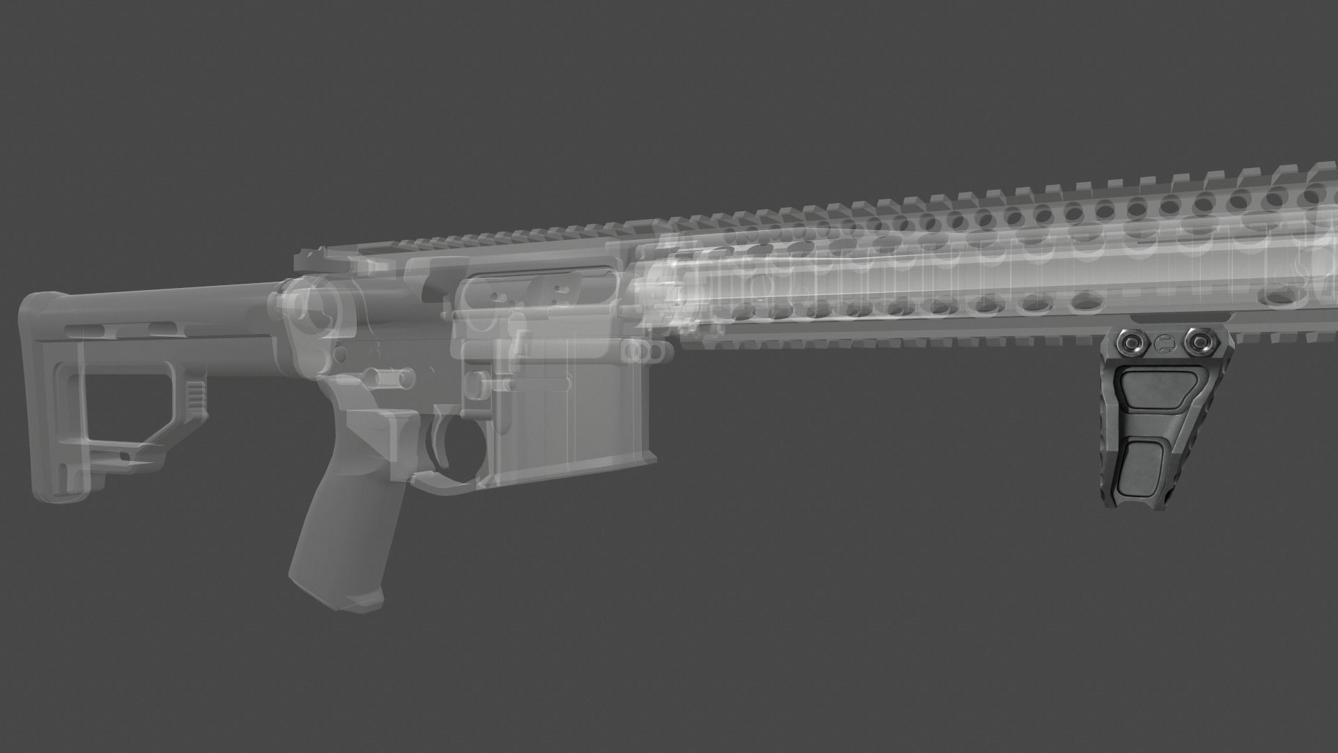 Railscales LDAG Vertical Grip Low-poly 3D model_13