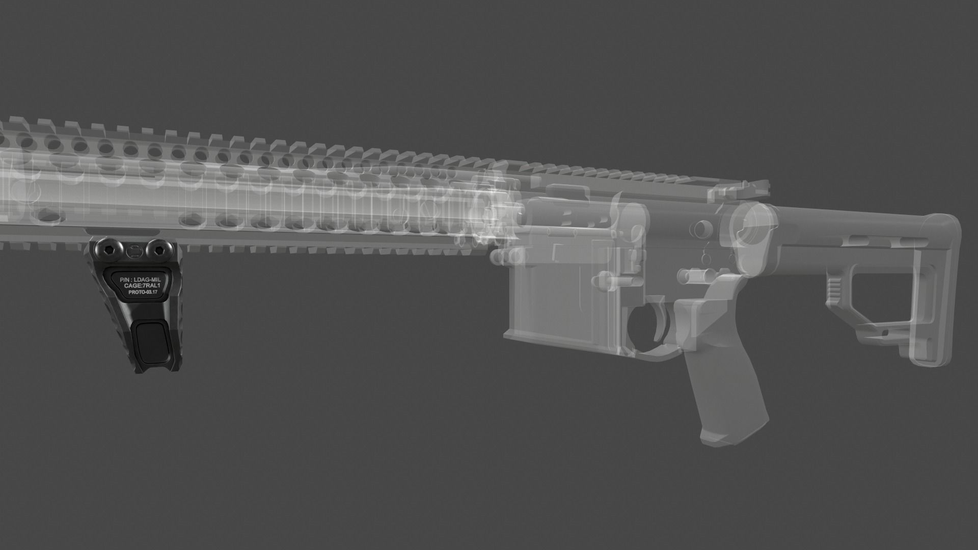 Railscales LDAG Vertical Grip Low-poly 3D model_26