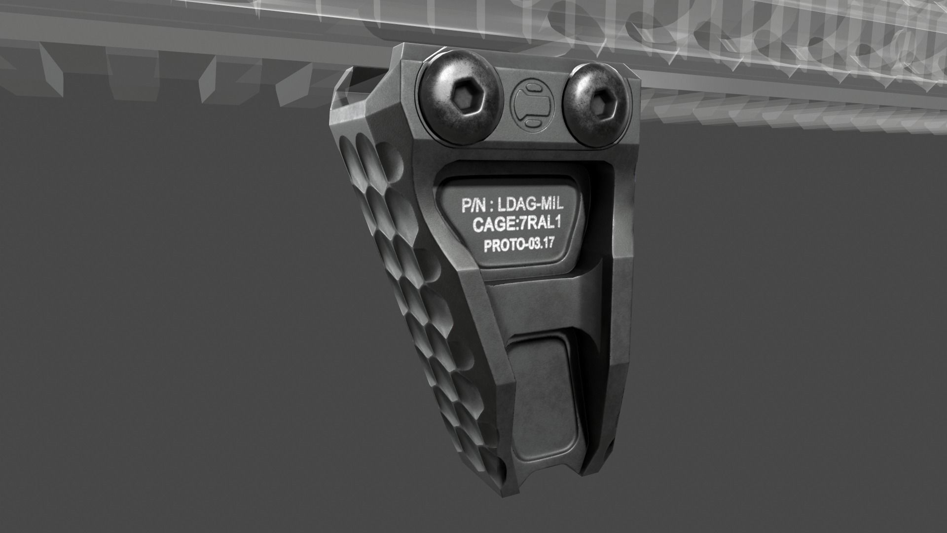 Railscales LDAG Vertical Grip Low-poly 3D model_10