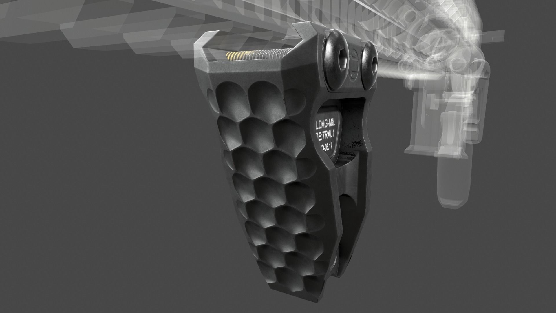 Railscales LDAG Vertical Grip Low-poly 3D model_11