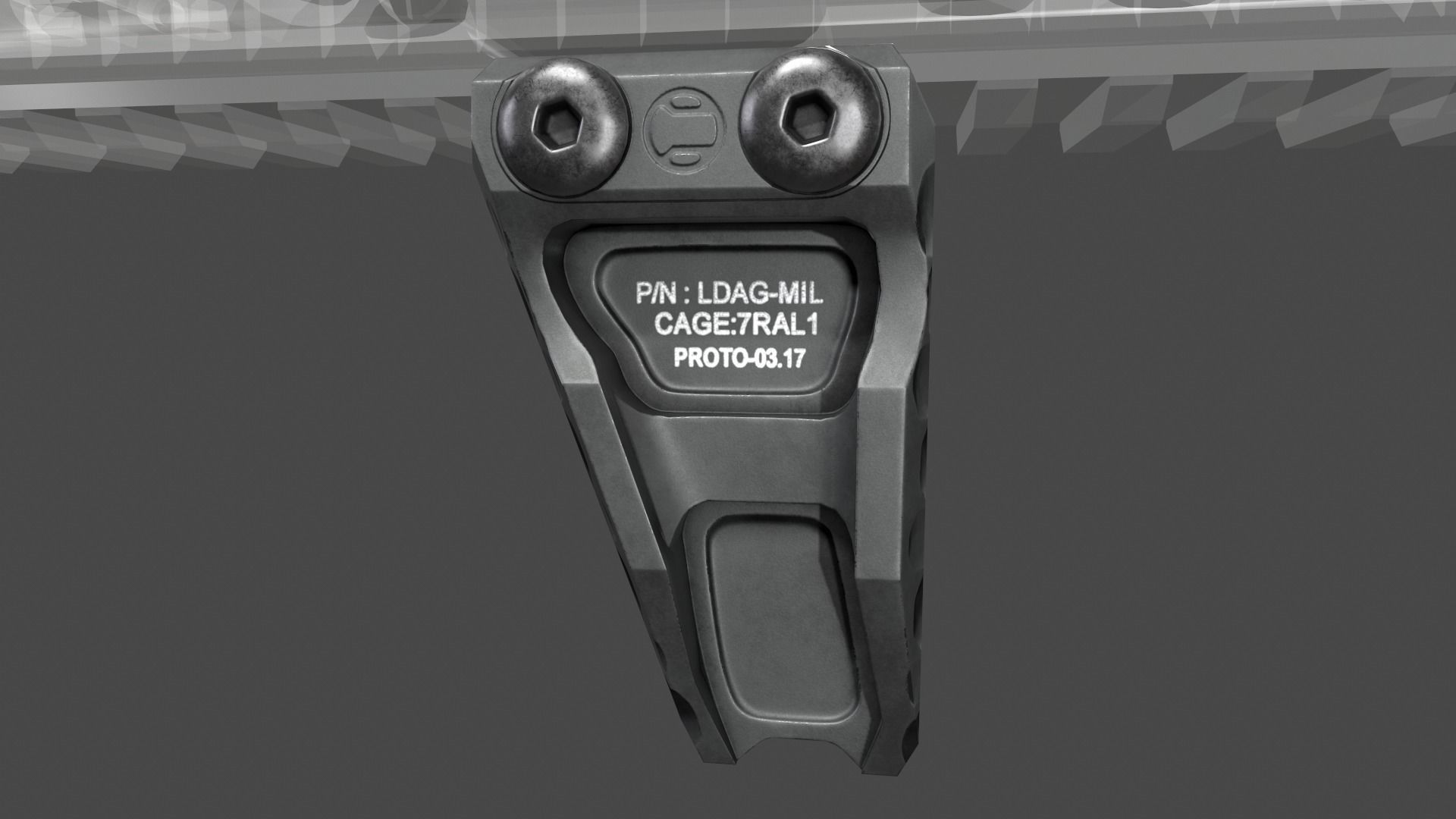 Railscales LDAG Vertical Grip Low-poly 3D model_9