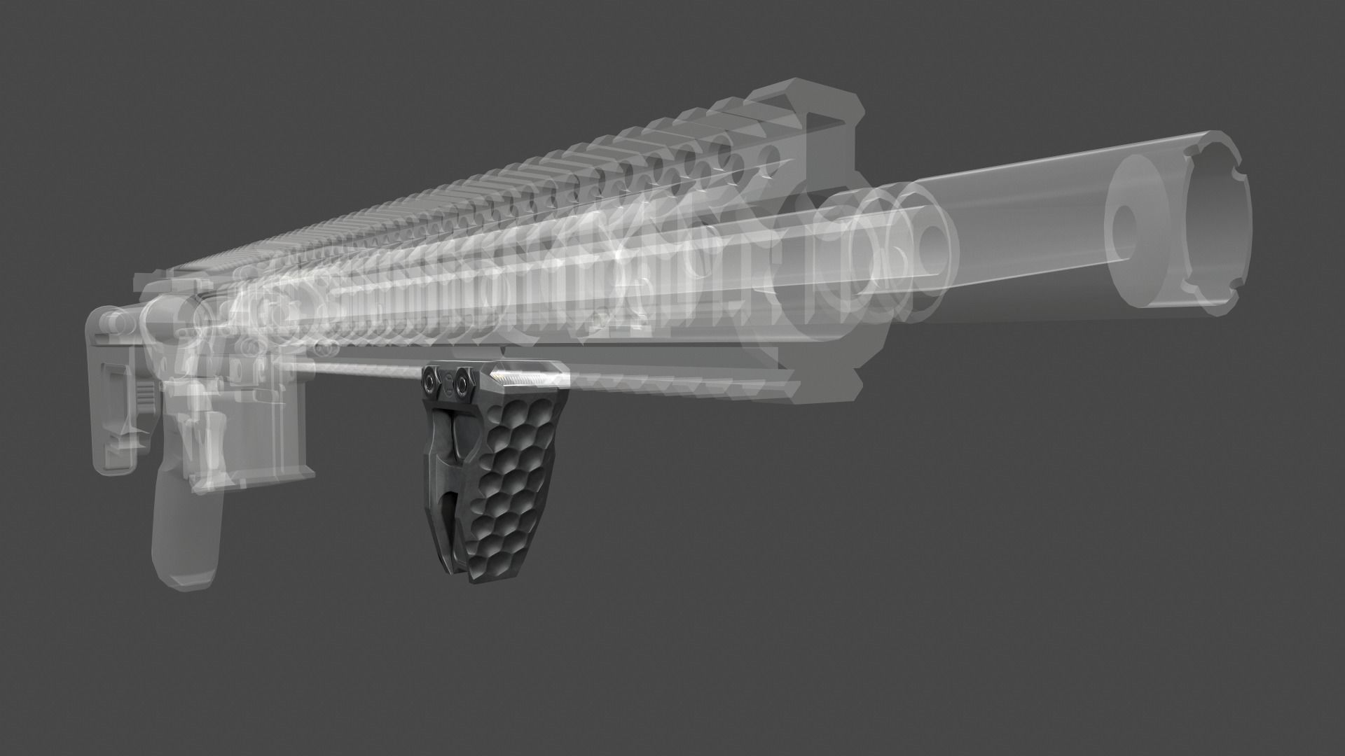 Railscales LDAG Vertical Grip Low-poly 3D model_2