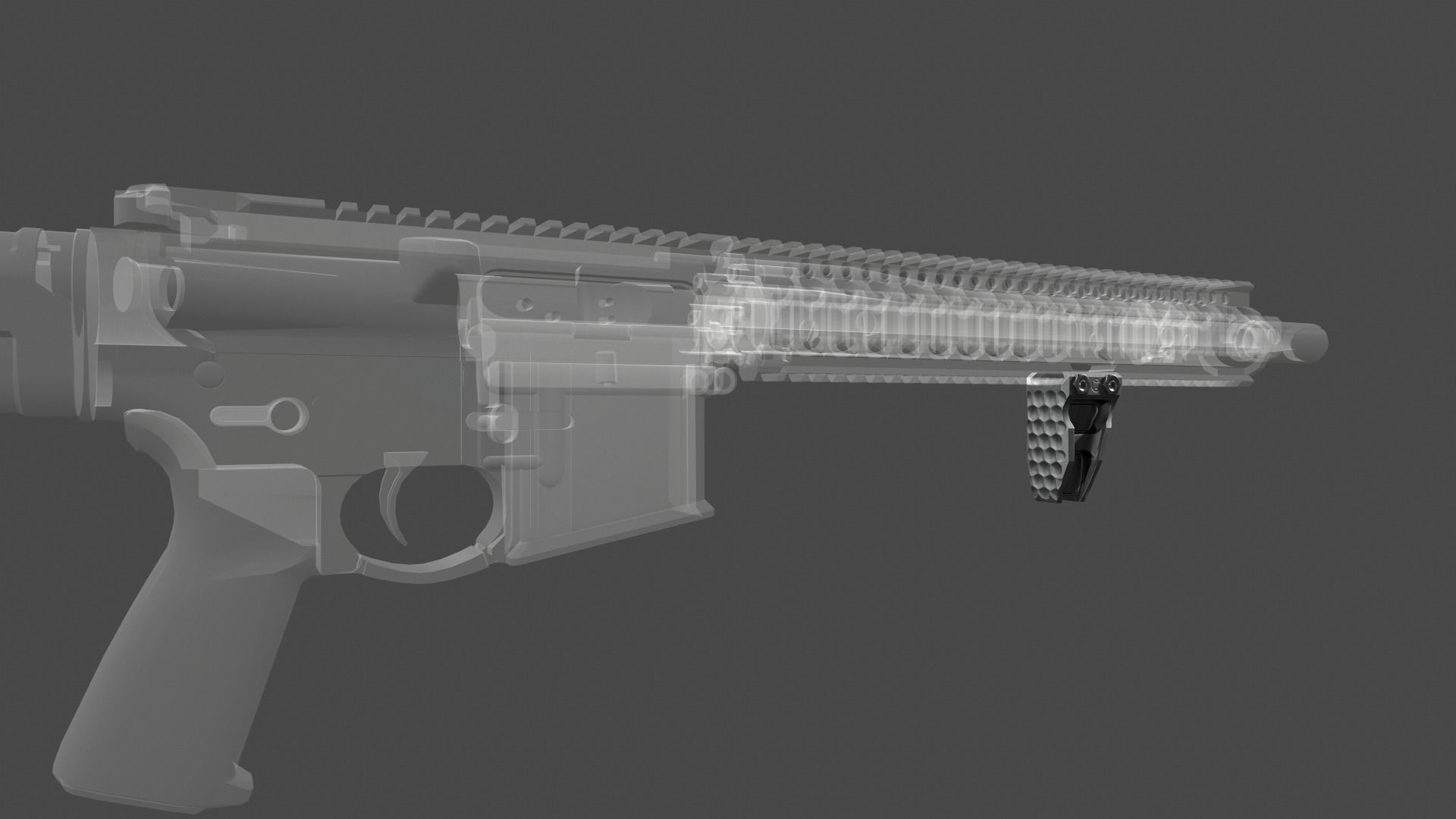 Railscales LDAG Vertical Grip Low-poly 3D model_16