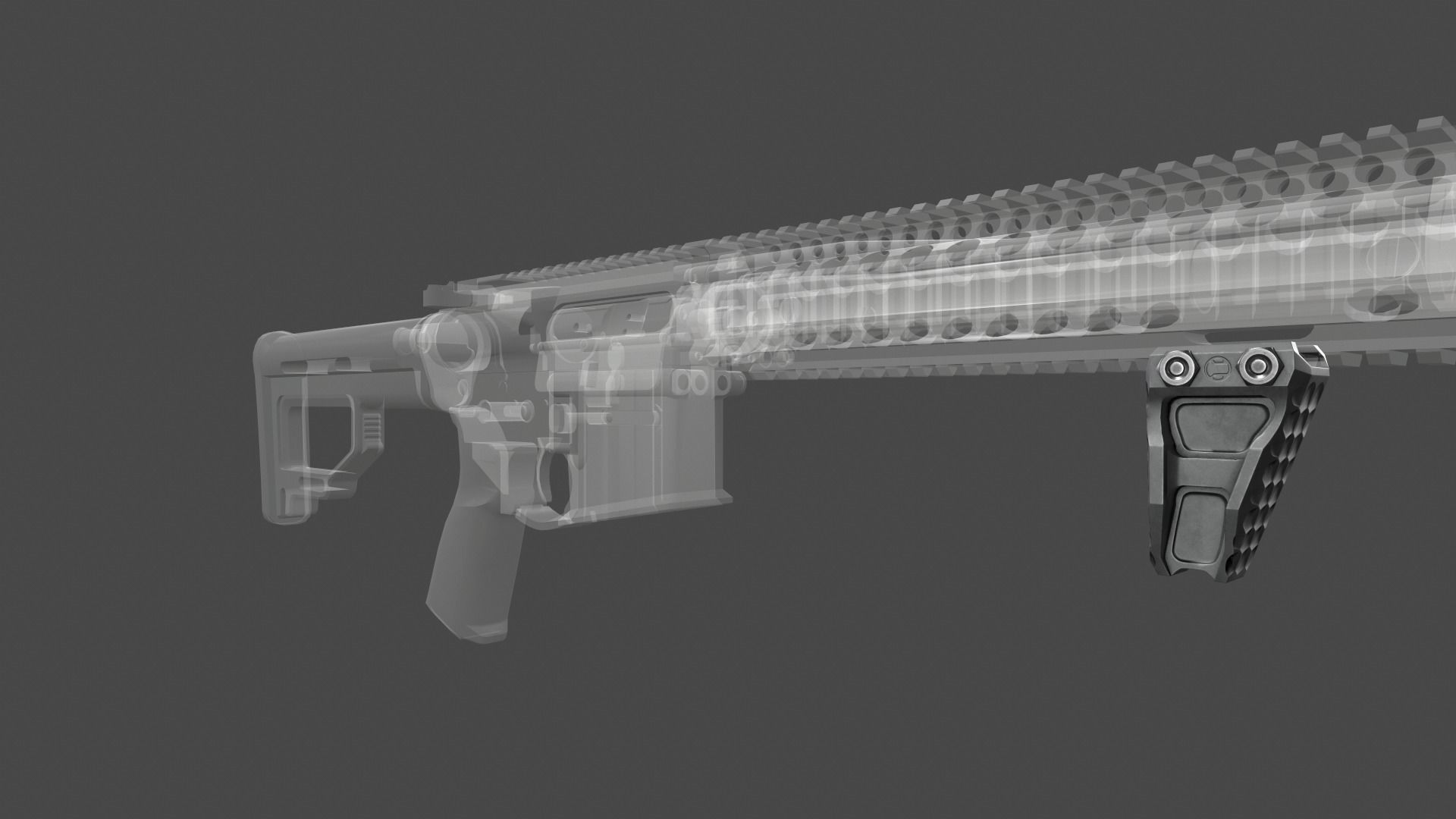 Railscales LDAG Vertical Grip Low-poly 3D model_12