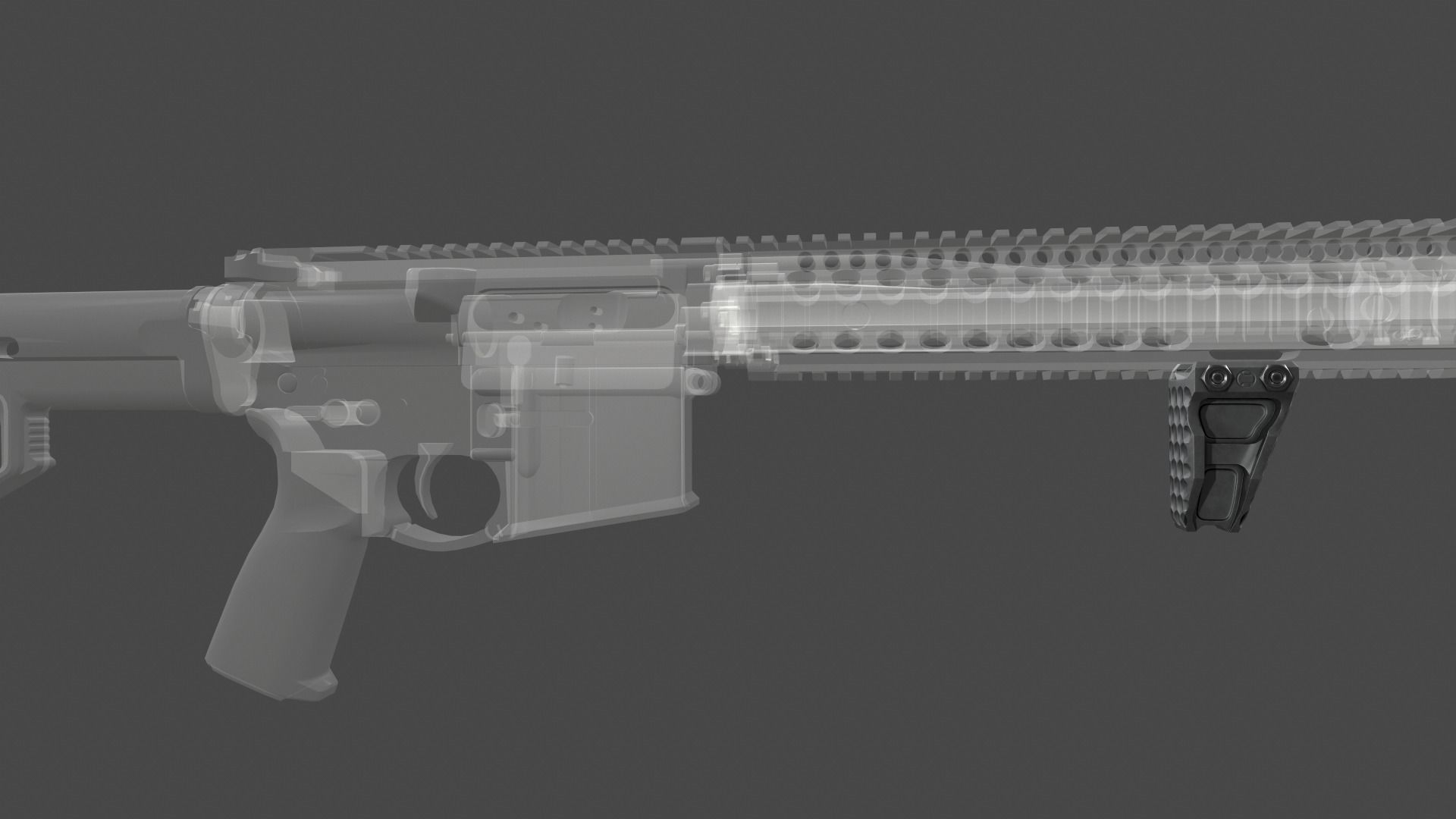 Railscales LDAG Vertical Grip Low-poly 3D model_14