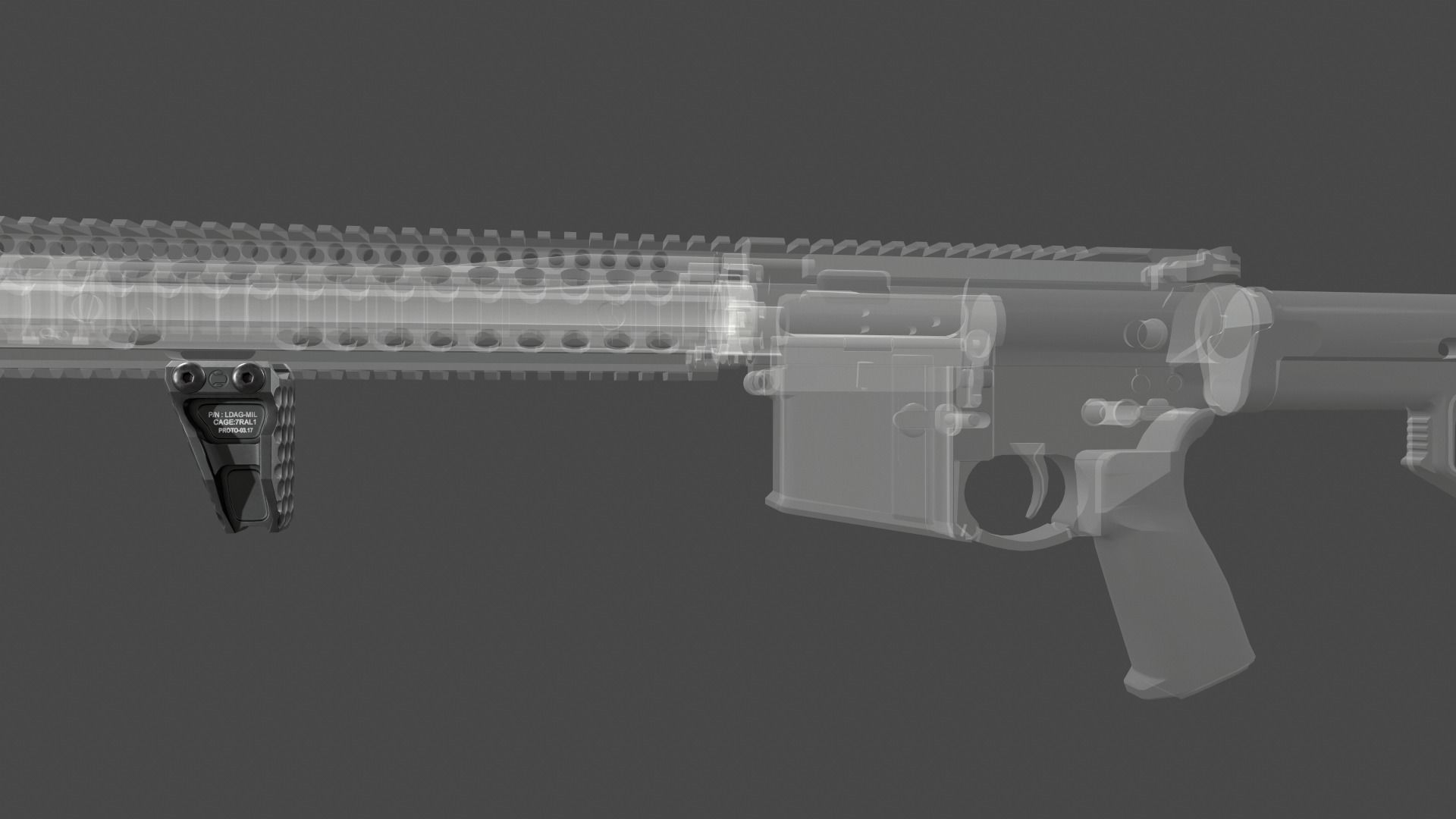 Railscales LDAG Vertical Grip Low-poly 3D model_25