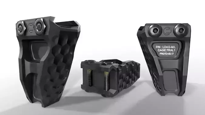 Railscales LDAG Vertical Grip Low-poly 3D model