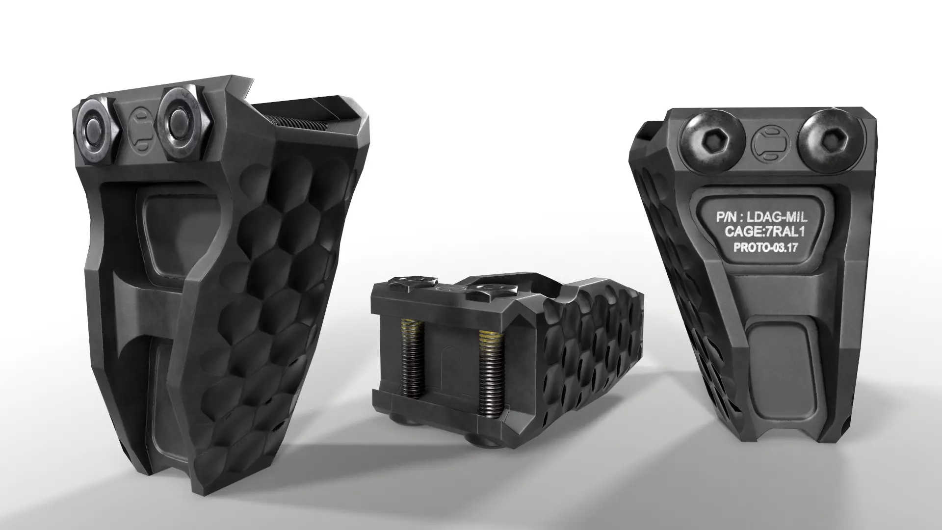 Railscales LDAG Vertical Grip Low-poly 3D model_0