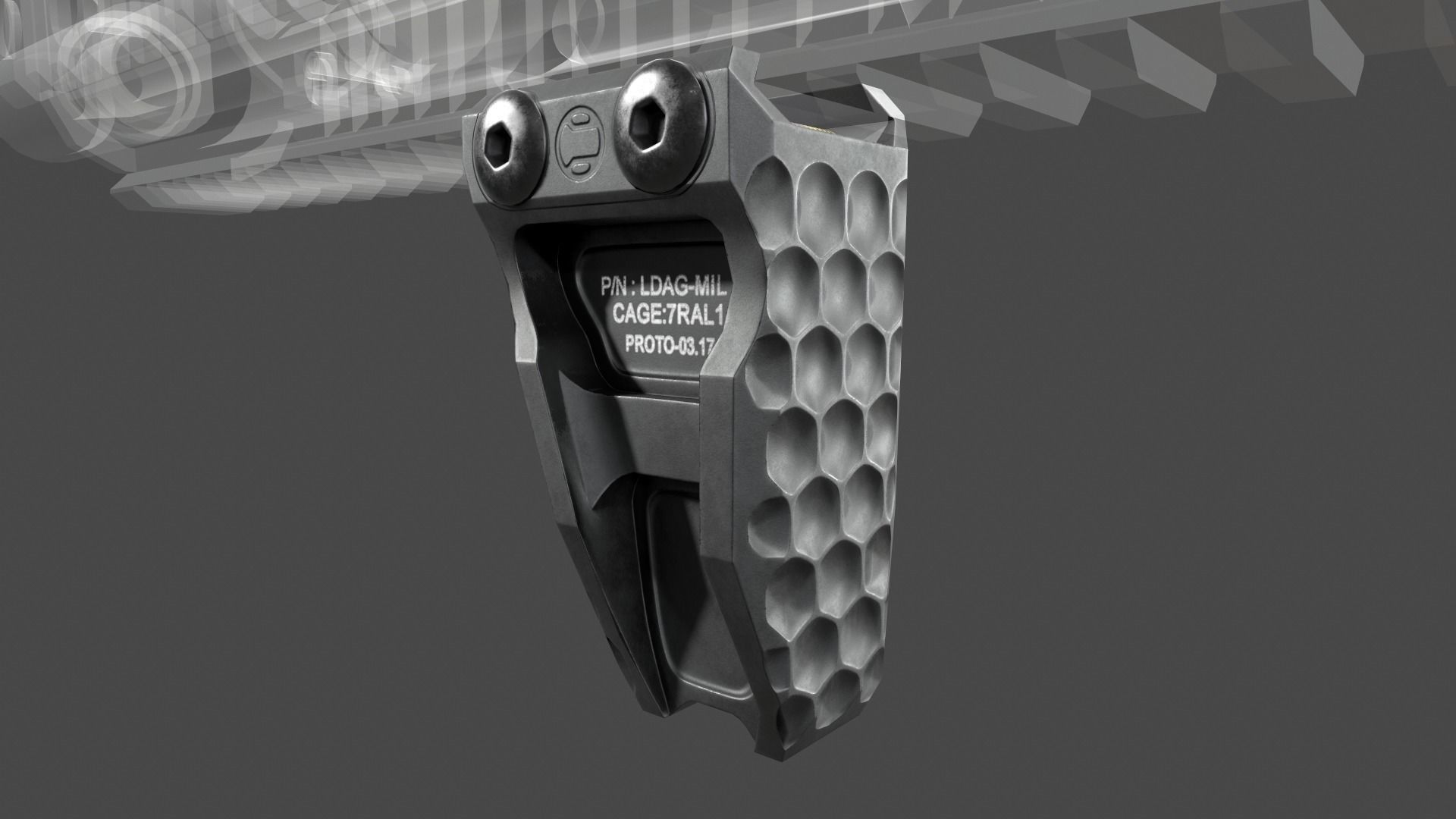 Railscales LDAG Vertical Grip Low-poly 3D model_8